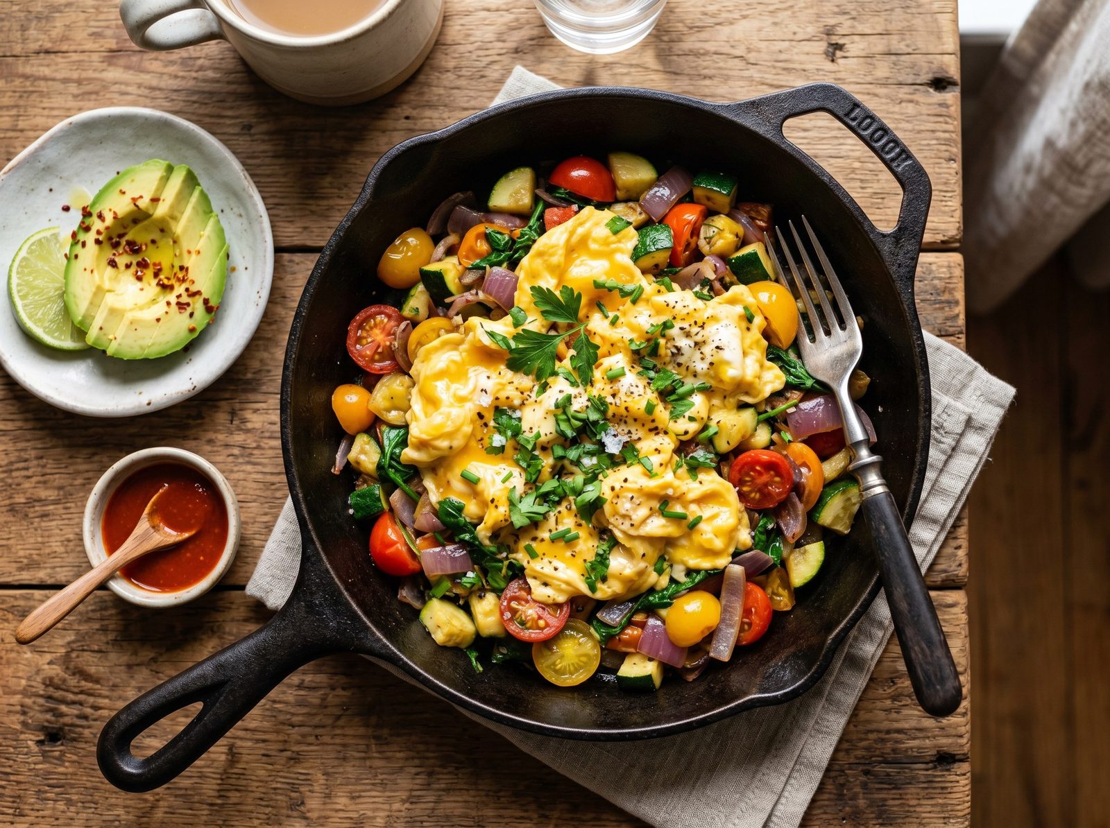 Egg and Vegetable Scramble with Whatever's in the Fridge