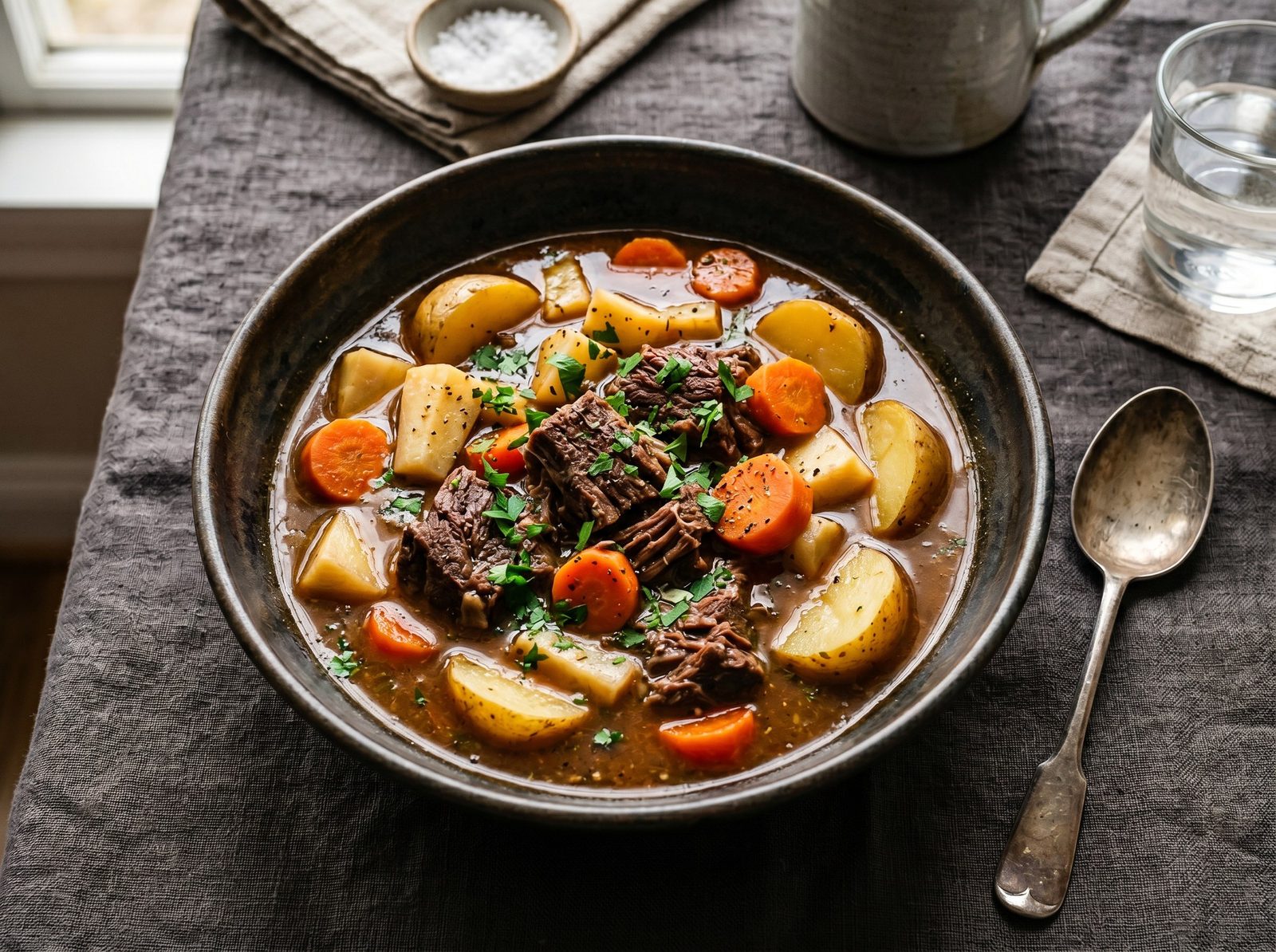 Slow Cooker Beef and Root Vegetable Stew