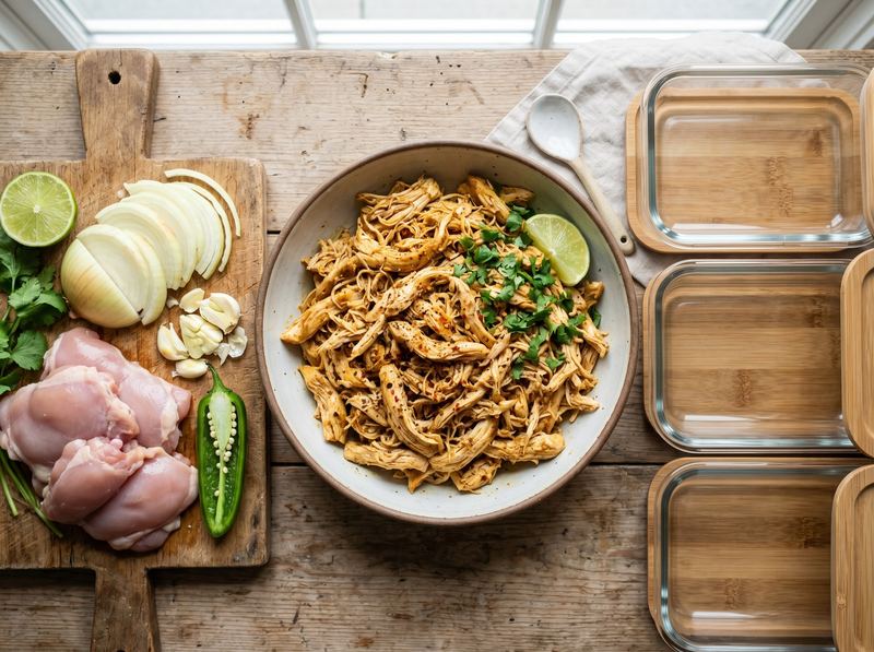 Slow Cooker Pulled Chicken (Multiple Meal Base)