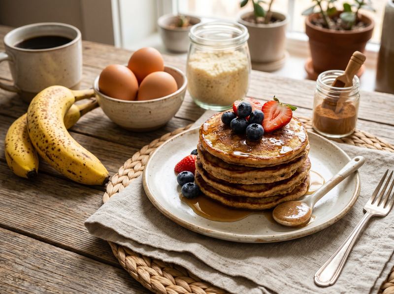 Banana-Almond Flour Pancakes (Grain-Free, High-Protein)