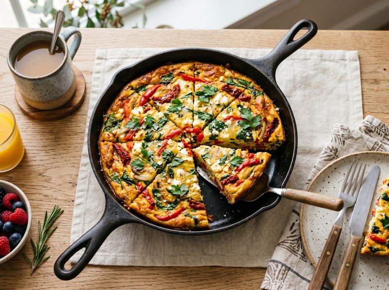 Veggie-Loaded Frittata with Whatever Needs Using