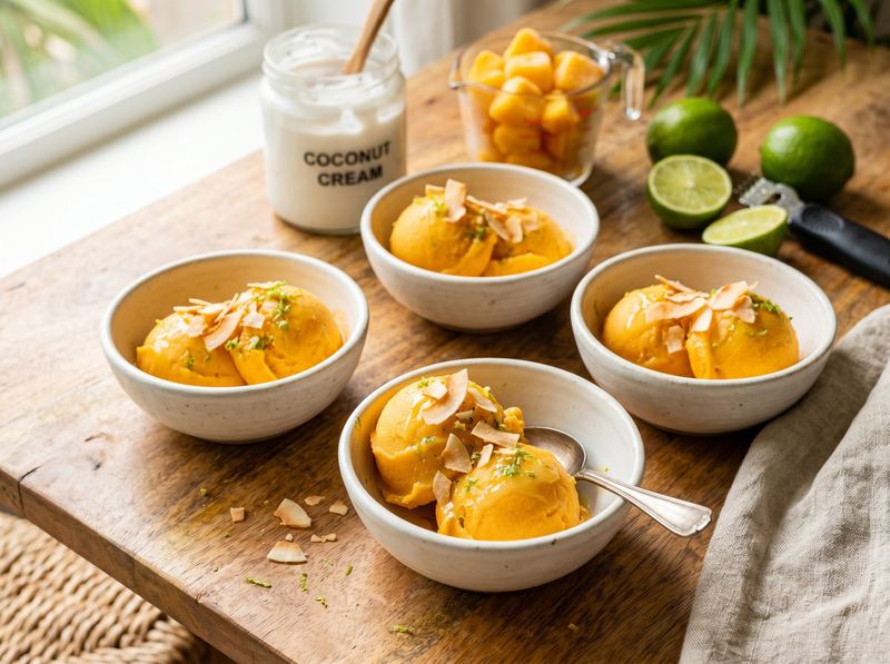 Mango-Coconut Sorbet (Two Ingredients)
