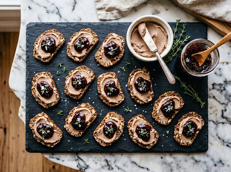 Chicken Liver Pâté Crostini with Fig Jam